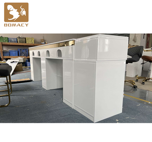 Table de bureau pour ongles blanche en marbre sur le dessus, professionnelle pour <span class=keywords><strong>salon</strong></span> de <span class=keywords><strong>manucure</strong></span>, <span class=keywords><strong>manucure</strong></span>, table et chaise high-tech de luxe moderne, luxe léger - Product Image 6