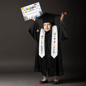 Toga y birrete de graduación para preescolar y jardín de infancia con borla 2026, estola de graduación y certificado para niños pequeños - Product Image 2
