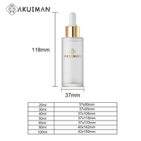Flacon Compte-Gouttes pour Huile Essentielle en Verre Transparent 15ml 30ml 50ml et Boîte