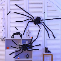 Araignées d'Halloween pour la fête de la maison hantée du porche, décorations d'Halloween pour grandes araignées, décorations effrayantes pour fausses araignées