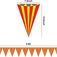 Guirlande de fanions en papier sur le thème du cirque de clowns, décoration de fête d'anniversaire, bannière suspendue