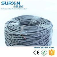 Câble Ethernet extérieur CAT6 UTP FTP, rouleau de 305 m, 23/24 AWG, 4 paires, conducteur CCA, câble réseau Cat 6 LAN
