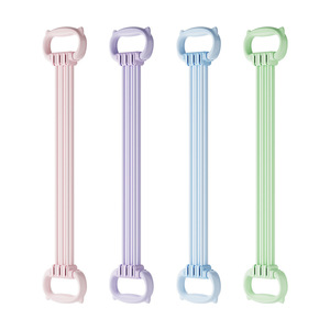 Bande de résistance réglable à 6 brins en TPR, tension moyenne, pour l'ouverture des épaules et l'entraînement du dos, équipement de fitness à domicile - Product Image 5