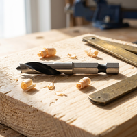 Accessoires pour outils électriques, forets à pointe conique HSS, tige hexagonale, travail du bois