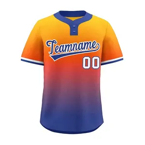 Groothandel Twee Button Effen Honkbal Truien Gesublimeerde Softbal Honkbal Uniformen