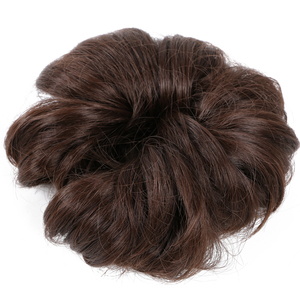 Morceau de cheveux <span class=keywords><strong>chignon</strong></span> désordonné marron châtaigne petits pains bouclés ondulés chouchou synthétique <span class=keywords><strong>chignon</strong></span> désordonné Extensions naturelles pièces de cheveux Updo pour les filles - Product Image 6