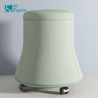 Petit rouleau de rangement Design Bureau Passage Coversation Tabouret Chaise Pouf mobile avec roulettes