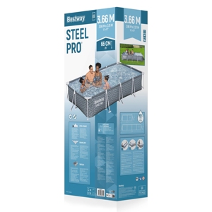 Bestway 561FT 561FV 561FUE Steel Pro Rectangle Above Ground <strong>Pool</strong> Set 3.66 m X 2.01 m X 66 cm Swimming <strong>Pool</strong> - Product Image 6
