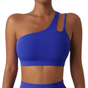 Vendita calda reggiseno sportivo con una spalla sportiva Athleisure da donna Fitness da donna reggiseno Yoga Sexy