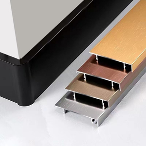 10cm Đơn giản cài đặt hợp kim nhôm Ốp chân tường ván chân tường kim loại Ốp chân tường cơ sở đúc sàn cơ sở - Product Image 2