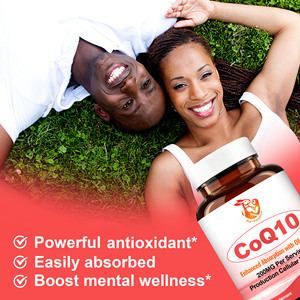 Gélules de CoQ10 OEM avec 200 mg de coenzyme Q10, favorisent la cognition, propriétés antioxydantes, améliorent la production d'énergie, complément alimentaire à base de plantes. - Product Image 6