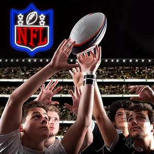 ป้ายไฟนีออน LED รูปทรงลูกฟุตบอล NFL เหมาะสำหรับตกแต่งห้องแมนเคฟ โรงรถ ห้องนอน คลับ ของขวัญวันเกิดสำหรับแฟนรักบี้ - Product Image 4
