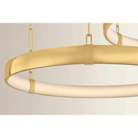 Lustre de plafond LED à 3 anneaux dimmable American Villa Hotel, luminaires circulaires