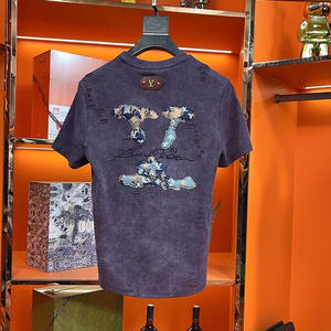 Nueva Camiseta de Diseño para Hombre, Cuello Redondo, Bordado, Manga Corta, Algodón, Informal - Product Image 5
