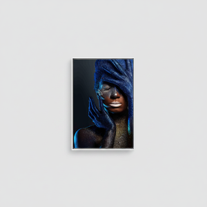 Elegant African Woman Art Deco Glass Wall Art Printed <b>Canvas</b> Panel Clear <b>Framed</b> Hanging Artwork - Product Image 2