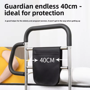 Barra de Apoyo Plegable para Cama para Personas Mayores y con Discapacidad |   Barandilla de Seguridad Ajustable en Altura para Cuidado en el Hogar - Product Image 2