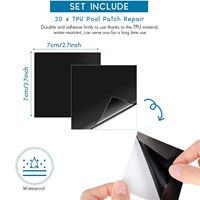 Kit de réparation de patchs gonflables Abendo TPU 7x7cm Patchs imperméables résistants pour matelas pneumatiques, flotteurs de piscine, solution de réparation DIY
