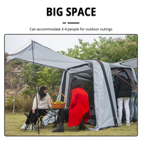 Tente de camping gonflable et hermétique pour voiture Tente de camping portable avec auvent arrière et abri solaire et moustiquaire pour le camping Imperméable