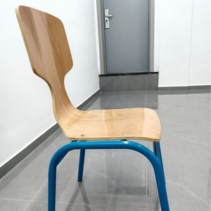 เก้าอี้โรงเรียน เบาะไม้ โครงเหล็ก สีฟ้า ทนทาน สำหรับเด็กนักเรียน - Product Image 2