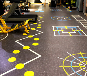 اللياقة البدنية في الأماكن المغلقة غرفة بلاط الأرضيات المطاط حصيرة مفرغة/ملعب رياضي سجادة مطاطية/عزل الصوت جيم سجادة مطاطية لفات - Product Image 4