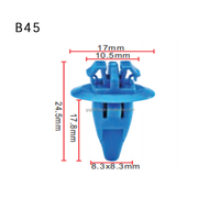 B45 voiture plastique Rivets attaches Push Retainer Kit tailles les plus populaires Auto Push Clips