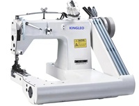 Machine à coudre industrielle à point de chaînette haute vitesse, triple aiguille, entraînement par le bras, pour usage domestique et industriel