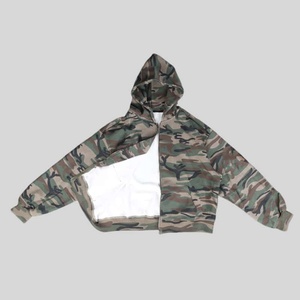 Felpa <span class=keywords><strong>con</strong></span> <span class=keywords><strong>Cappuccio</strong></span> Oversize Personalizzata da <span class=keywords><strong>Uomo</strong></span>, Stile Camouflage, <span class=keywords><strong>con</strong></span> <span class=keywords><strong>Zip</strong></span>, Pesante, Streetwear - Product Image 4
