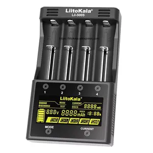 LiitoKala lii-500S LCD 3.7V 1.2V 18650 26650 21700画面付きバッテリー充電器、バッテリー容量のテストタッチコントロール