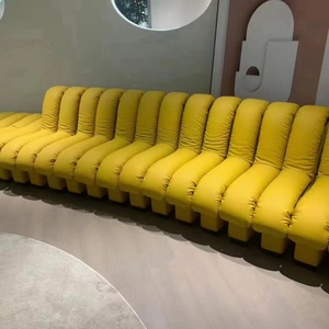 Juego de Sofás Modulares Seccionales de Diseño Moderno para Sala de Estar, Sofá de Cuero, Muebles para el Hogar, Sofá Sede DS600 Snake - Product Image 1