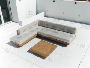 Juego de Muebles de Jardín de Teca de Lujo, Muebles de Patio para Villa, Sofá Moderno de Lujo para Resort y Hotel - Product Image 1