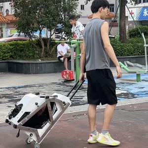 Vehicle Mounted Basketball Serving Machine Automatic <b>Rebound</b> Training Equipment Metal White And Black - Product Image 1