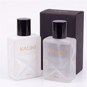 Envase de Vidrio Cuadrado de Lujo de 50 ml con Logotipo Impreso, Botella de Perfume Vacía con Cuello Corto para Fragancias del Hogar, con Caja - Product Image 6