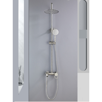 Système de douche en laiton massif de qualité supérieure - Ensemble de robinetterie de douche murale apparente résistant à la corrosion et robuste