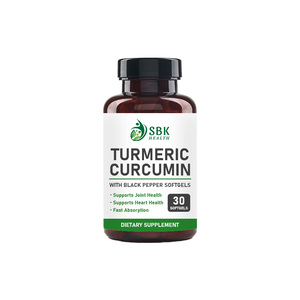 Private Label Curcumin Softgels with Turmeric Extract Flexibility Muscle Health Health Immune System 30 Softgels - Product Image 1