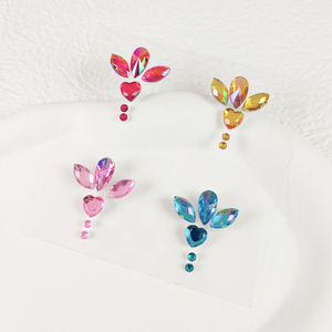 Il tatuaggio con gemma autoadesiva per sopracciglia personalizzata fornisce decorazioni per il trucco per ragazze di cristallo con viso impermeabile di lusso finto tatuaggio temporaneo - Product Image 4