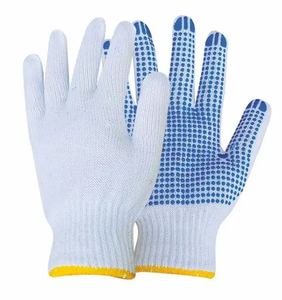 Guantes de Seguridad de PVC con Puntos, Calibre 10, Tejido de Algodón con Puntos de PVC, Guantes de Trabajo de Algodón con Puntos para Protección de Manos - Product Image 2