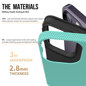 Custodia protettiva per telefono verde menta per Apple <span class=keywords><strong>iPhone</strong></span> 14 Pro Max 13 <span class=keywords><strong>12</strong></span> 11 15 16 Plus Cover posteriore TPU PC antiurto - Product Image 4