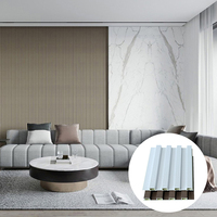 Suministro directo de fábrica WPC Panel plano de pared Hoja de mármol de PVC Fácil instalación Exterior impermeable para villas Decoración de madera insonorizada