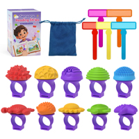 Bandes de lecture créatives pour le suivi de la lecture avec anneaux sensoriels en silicone, guides de lecture et marque-pages