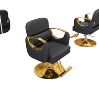 Fauteuil de Barbier Chinois Moderne de Luxe en Métal et Cuir PU avec Repose-Pieds Réglable et Pompe Hydraulique Modèle BC-1015 – Fournisseur d'Usine pour Salons de Beauté