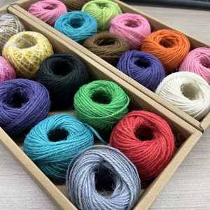 Ficelle de Jute colorée corde de chanvre corde de Jute cordon de lin pour bricolage Arts artisanat emballage cadeau ficelle tricot à la main chaîne d'emballage Durable - Product Image 6