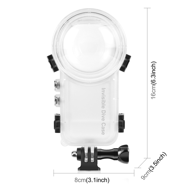 Wholesale PULUZ Case for Insta360 X3 Action Camera 95% Transmittance Invisible Scratch-Resistant Waterproof Under Water Case