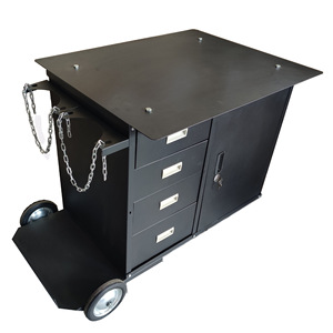 Industriële stalen vouwwagen met vier wielen voor gereedschap en lassen - Product Image 4