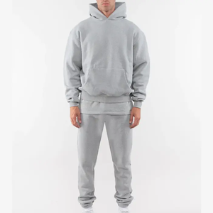 Ensemble Survetêment et Sweat à Capuche en Molleton Français Épais 100 % Coton, Personnalisé avec Logo, Luxueux - Product Image 1