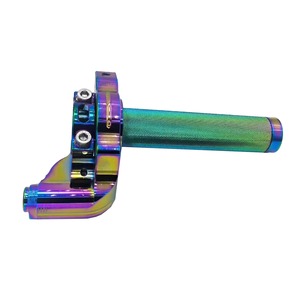 Cnc màu xe máy ga xử lý Grips Motocross phanh đòn bẩy bao gồm và tay lái ga Ống - Product Image 4
