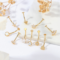 Bijoux Pvd de conception originale Lots en acier inoxydable Anneaux de ventre 316L Bijoux de piercing nombril en or pour femmes