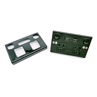 Prise de courant double USB GPO noire 250V 10A en matériau PC, fabriquée en usine OEM/ODM, design de marque propre, conforme aux normes australiennes SAA