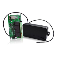 YET404WFR-V3.0 9~30V RF WiFi Receptor Controlador de 4 Canales 315/433MHz para Control Remoto de Puerta de Garaje Automática