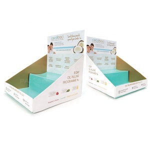 Hot Sale Cardboard Corrugated Counter Products Displays Stand <b>Boxes</b> Cardboard Makeup Tabletop Lipstick Eyelash Display for Store - Product Image 1