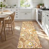 Tapis de couloir moderne, léger, rembourré, résistant aux taches, antidérapant, faible peluchage, fabriqué à la machine, pour entrée et maison